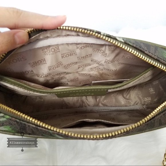 Michael Kors Jet set Large crossbody olive Brown - Picture 4 of 8